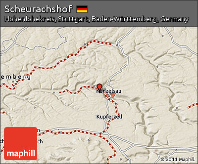 Shaded Relief 3D Map of Scheurachshof
