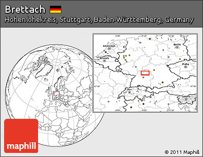 Blank Location Map of Brettach