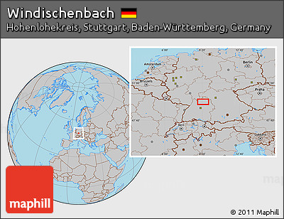 Gray Location Map of Windischenbach