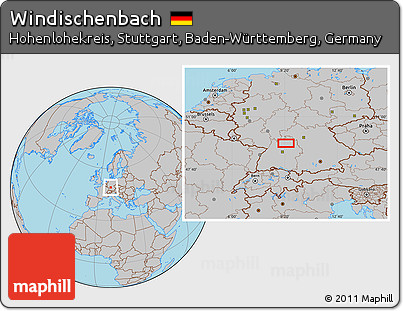Gray Location Map of Windischenbach
