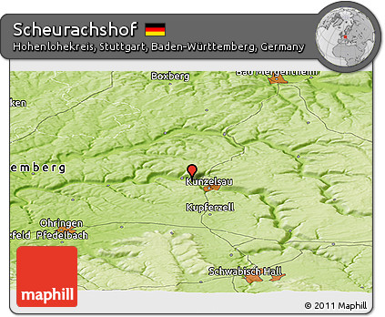 Physical Panoramic Map of Scheurachshof