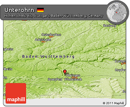 Physical Panoramic Map of Unterohrn
