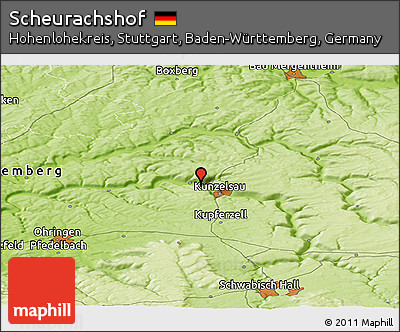 Physical Panoramic Map of Scheurachshof