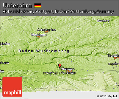 Physical Panoramic Map of Unterohrn