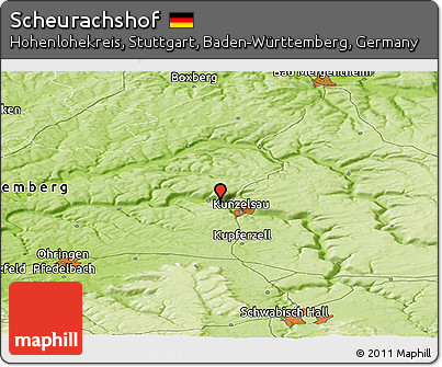 Physical Panoramic Map of Scheurachshof
