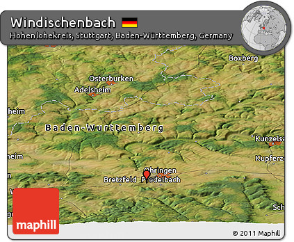 Satellite Panoramic Map of Windischenbach