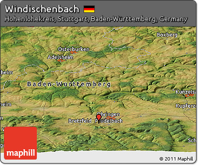 Satellite Panoramic Map of Windischenbach