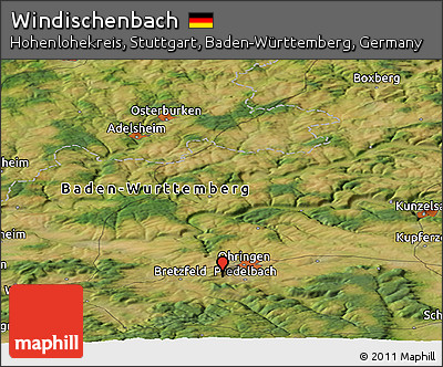 Satellite Panoramic Map of Windischenbach