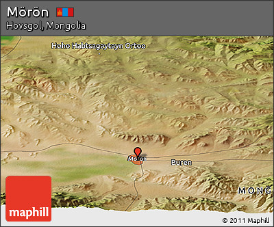 Satellite Panoramic Map of Mörön