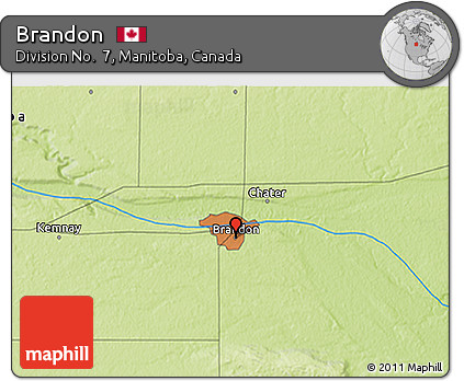 Physical 3D Map of Brandon