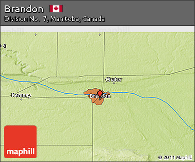 Physical 3D Map of Brandon
