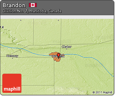 Physical 3D Map of Brandon