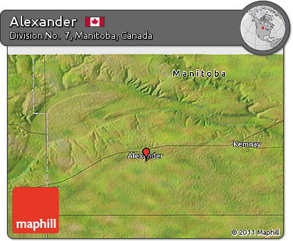 Satellite 3D Map of Alexander