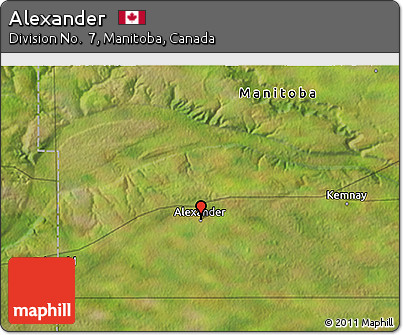 Satellite 3D Map of Alexander