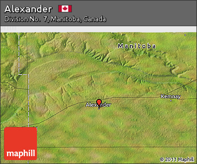 Satellite 3D Map of Alexander