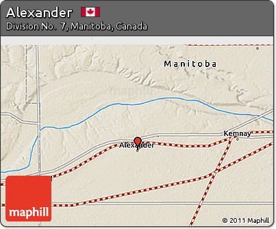 Shaded Relief 3D Map of Alexander
