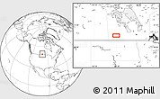 Blank Location Map of the area around 49° 43' 37" N, 100° 13' 29" W