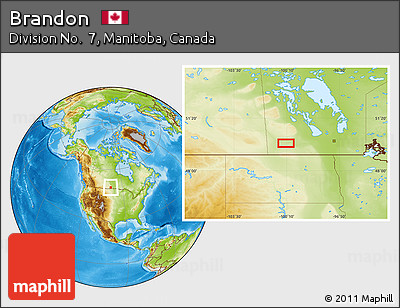 Physical Location Map of Brandon