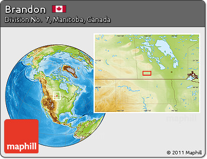 Physical Location Map of Brandon