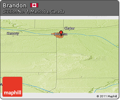 Physical Panoramic Map of Brandon