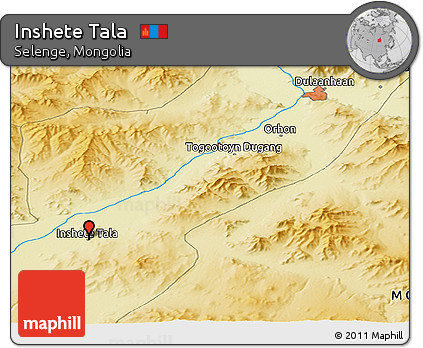 Physical Panoramic Map of Inshete Tala