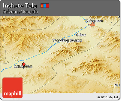 Physical Panoramic Map of Inshete Tala