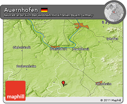 Physical 3D Map of Auernhofen