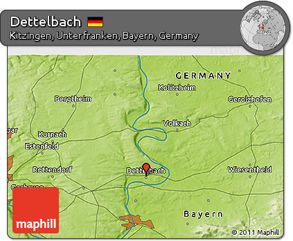 Physical 3D Map of Dettelbach
