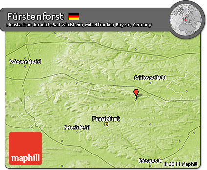 Physical 3D Map of Fürstenforst