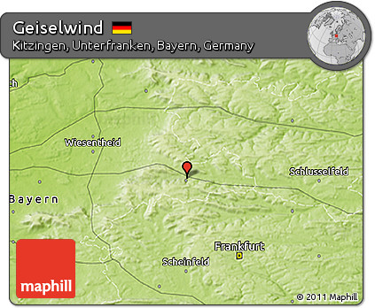 Physical 3D Map of Geiselwind
