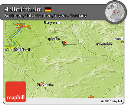 Physical 3D Map of Hellmitzheim