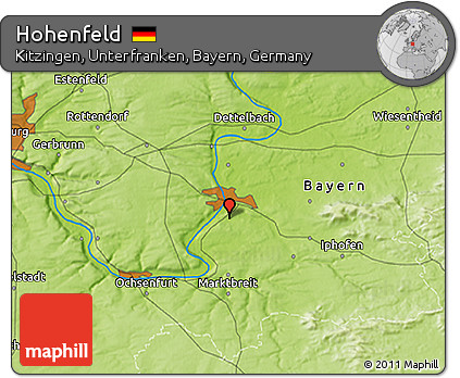 Physical 3D Map of Hohenfeld