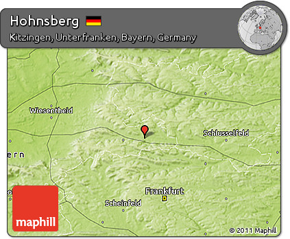 Physical 3D Map of Hohnsberg