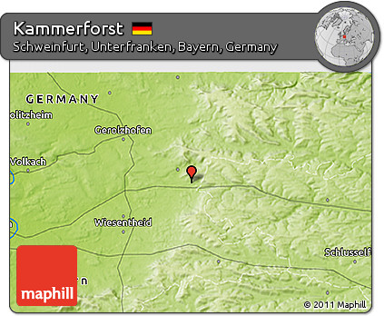 Physical 3D Map of Kammerforst