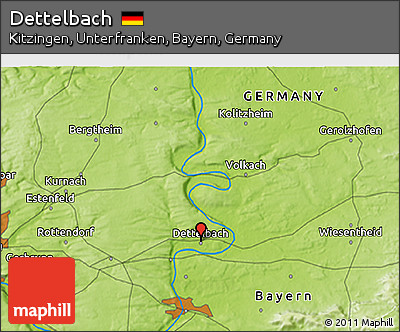 Physical 3D Map of Dettelbach