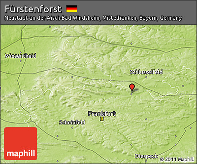 Physical 3D Map of Fürstenforst