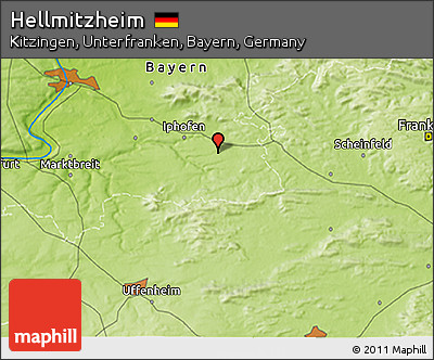 Physical 3D Map of Hellmitzheim
