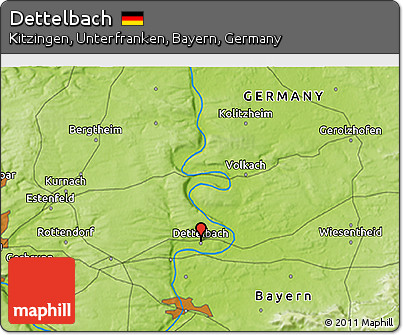 Physical 3D Map of Dettelbach