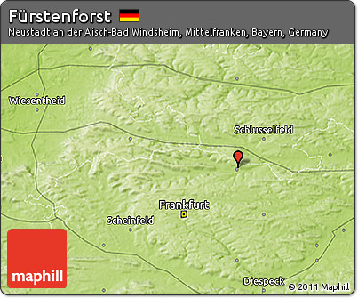 Physical 3D Map of Fürstenforst