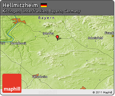Physical 3D Map of Hellmitzheim