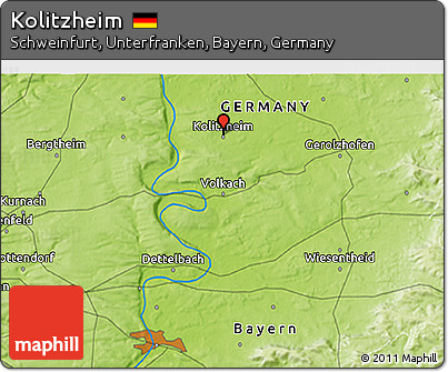 Physical 3D Map of Kolitzheim
