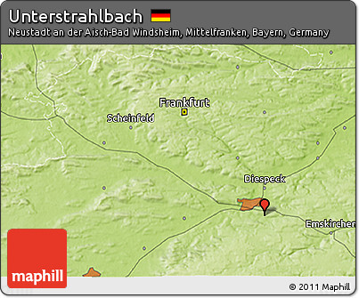 Physical 3D Map of Unterstrahlbach