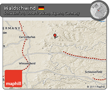 Shaded Relief 3D Map of Waldschwind