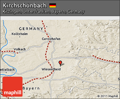 Shaded Relief 3D Map of Kirchschönbach