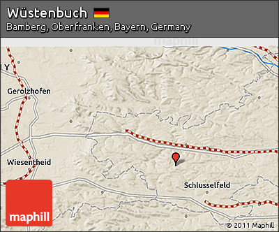 Shaded Relief 3D Map of Wüstenbuch