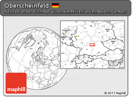Blank Location Map of Oberscheinfeld