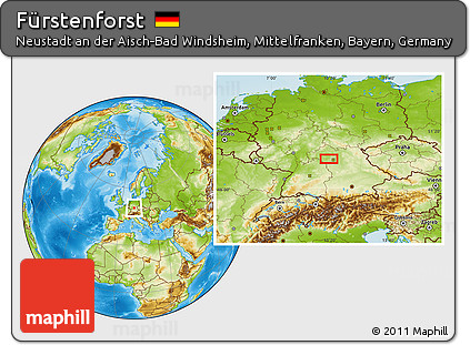 Physical Location Map of Fürstenforst