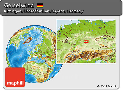 Physical Location Map of Geiselwind