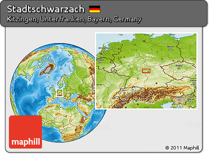 Physical Location Map of Stadtschwarzach