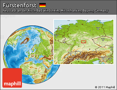 Physical Location Map of Fürstenforst